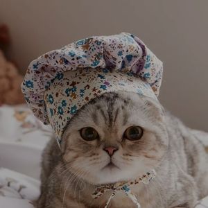 Cat 100% cotton bonnet hat accessory